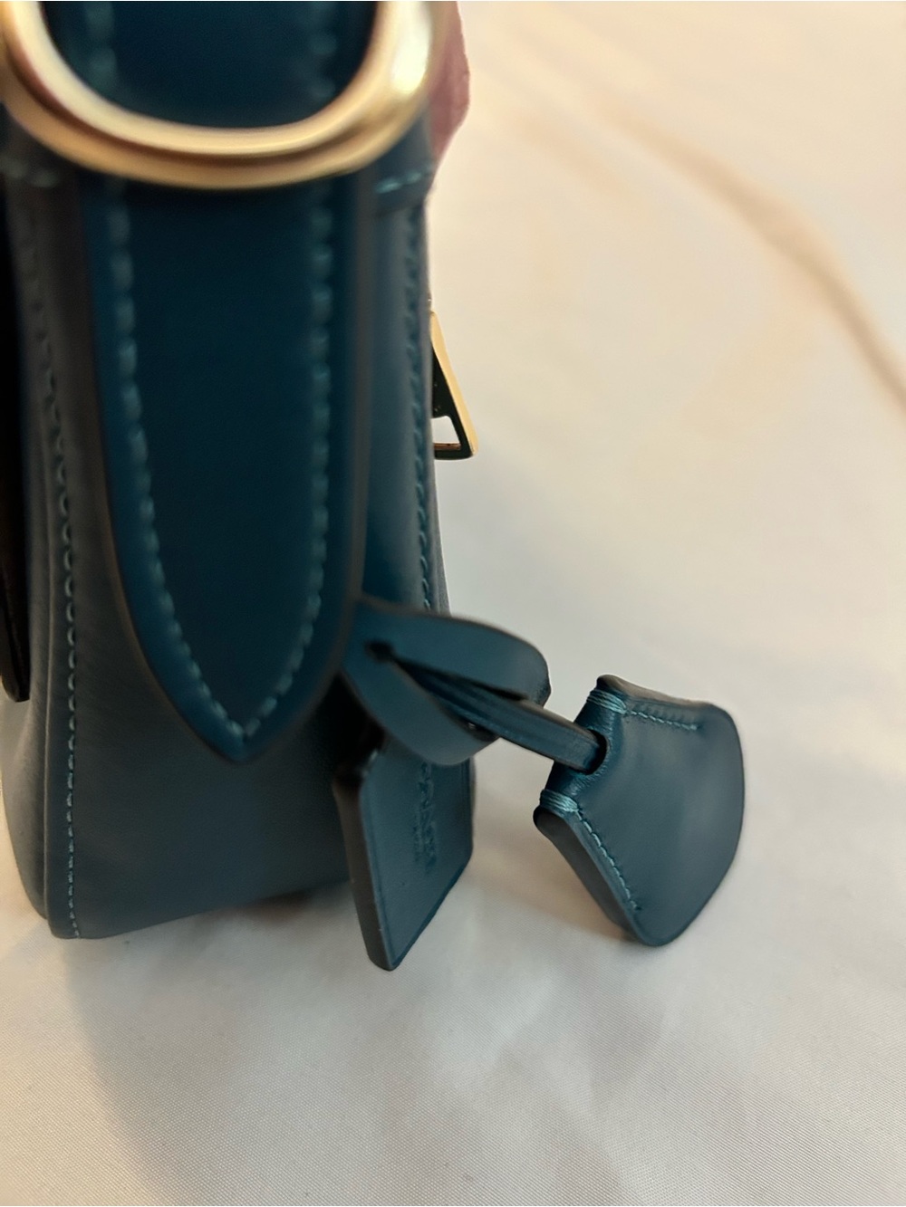 Coach Etta Small Flap in Teal - Picture 6 of 12
